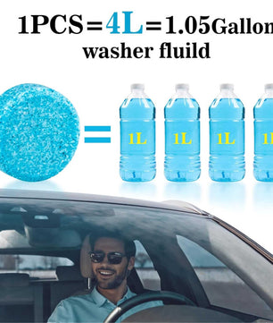 1 windshield washer fluid tablet treats 4l of water