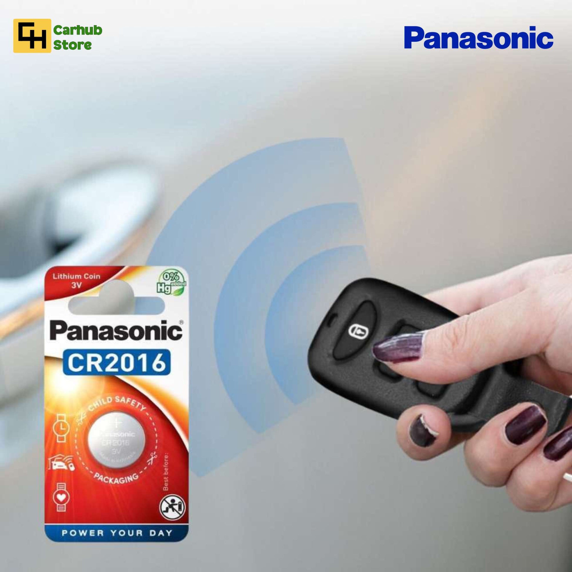 Authentic Panasonic CR2016 Car Key Fob Smart Remote Battery