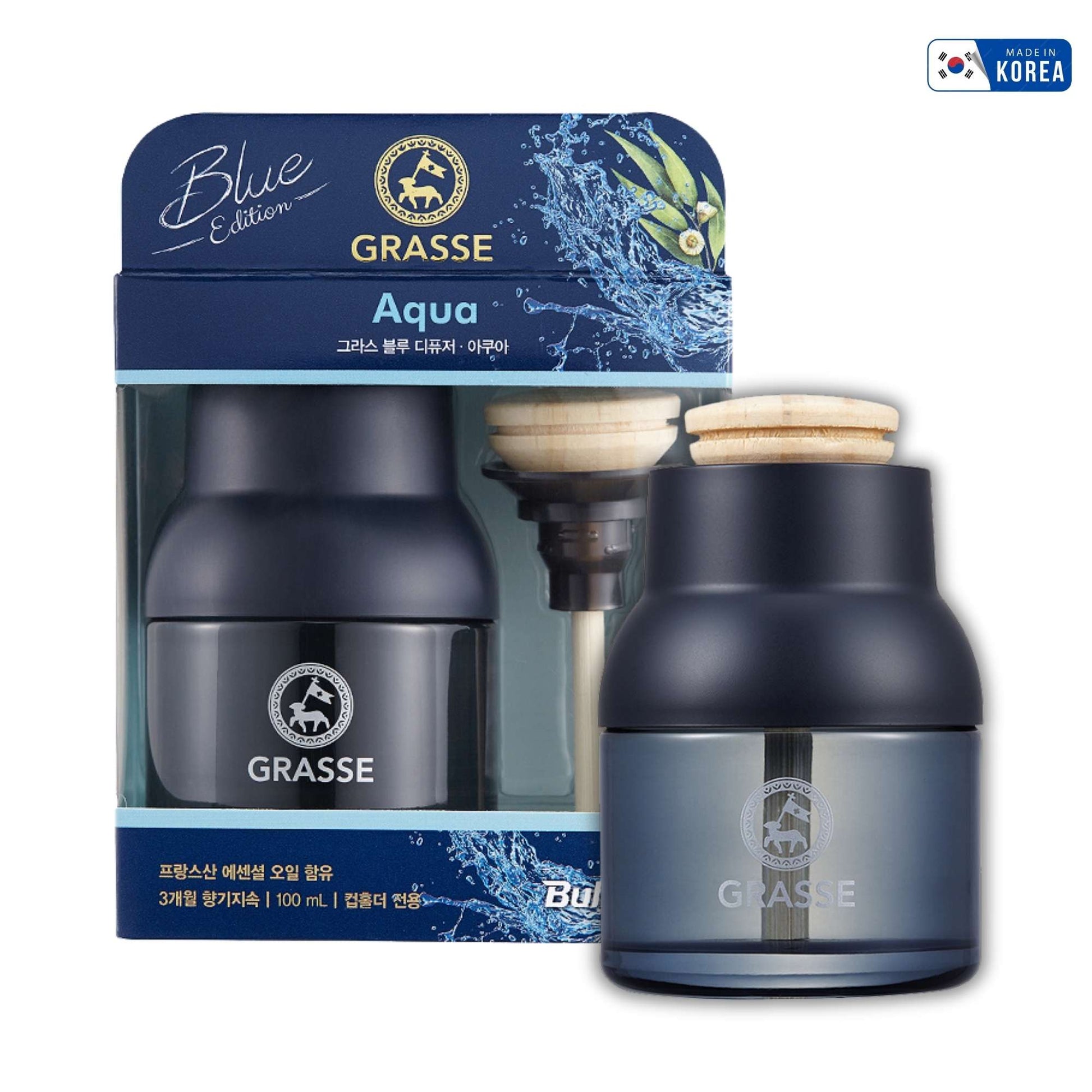 Bullsone Grasse aqua luxury car perfume with class and quality, Contains 100% pure Natural Essential Oil made in France 