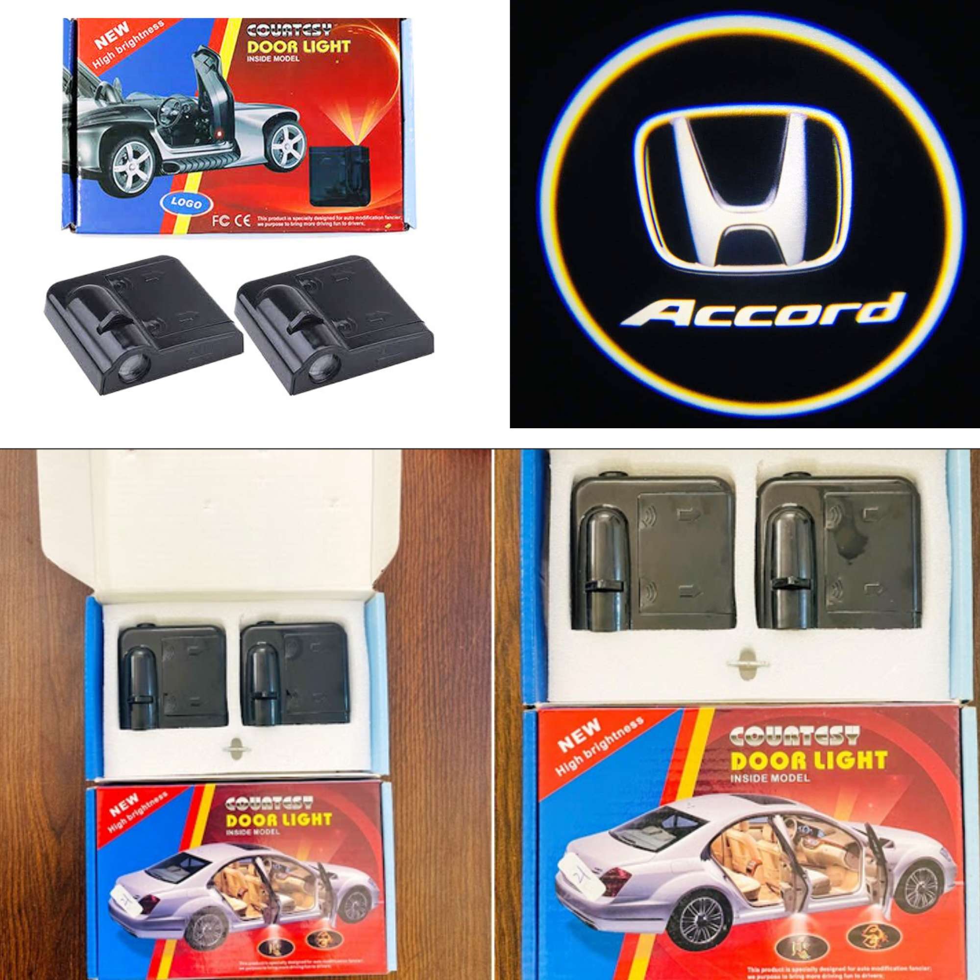 Car LED Wireless Door Logo Projector & Welcome Light honda accord
