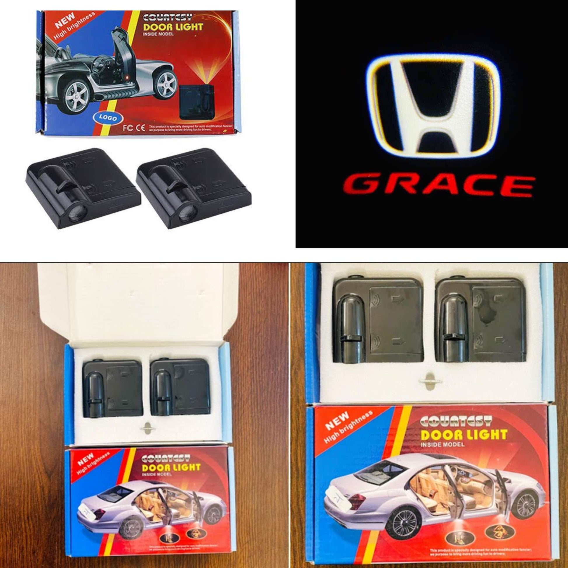 Car LED Wireless Door Logo Projector & Welcome Light honda grace