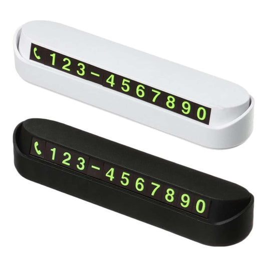 Car Temporary Phone Number Parking Card, Luminous Car Dashboard Hidden Phone Number Display Card Plate । Car Parking Number, Parking Card