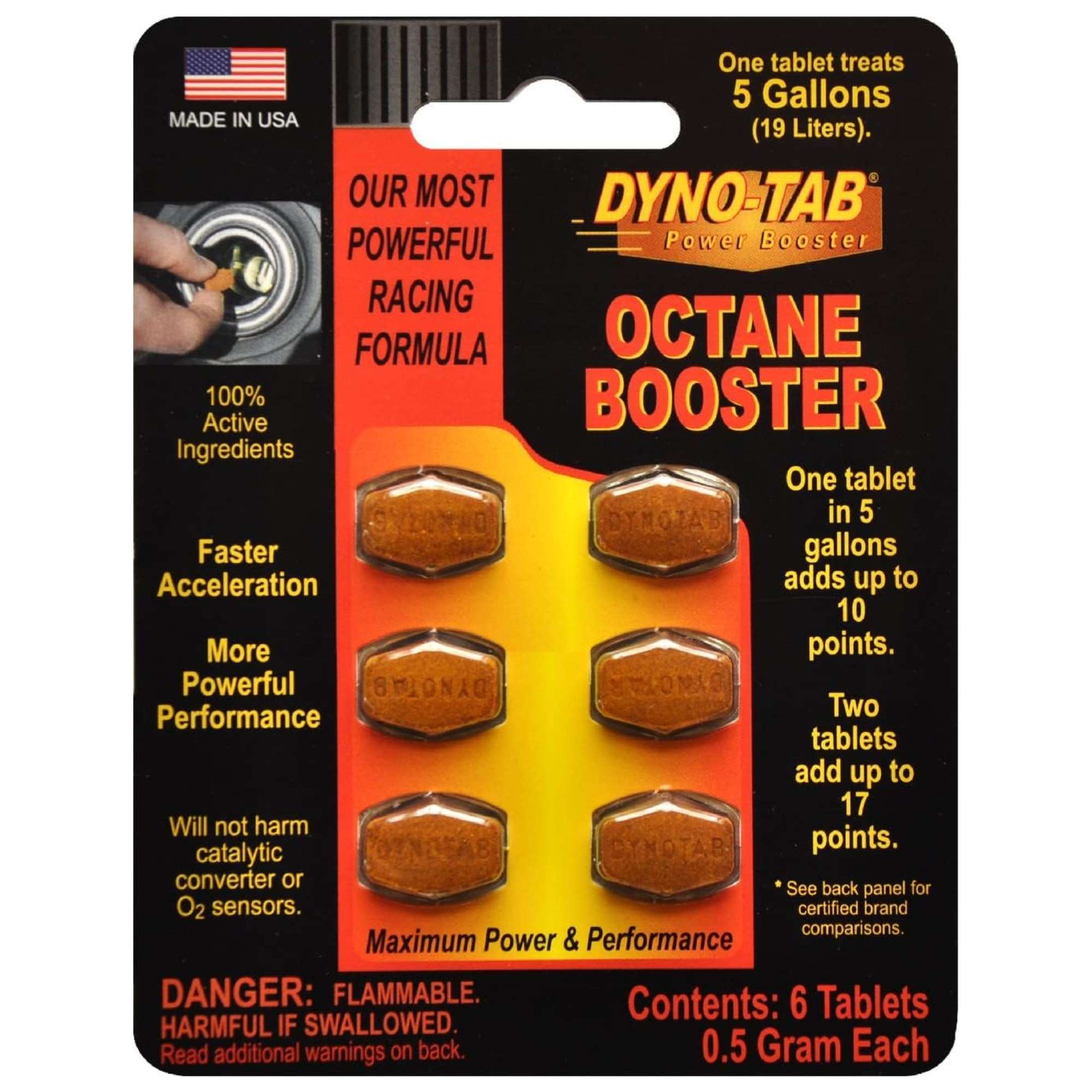 Dyno Tab Octane Booster for Car & Motorcycle - 6 Tab Card – Carhub Store