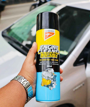 Kangaroo Engine Cleaner aerosol can for removing oil, dirt, and engine deposits.