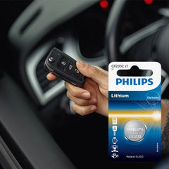 Philips CR2032 3V Lithium Coin Battery for Car Remote & Key