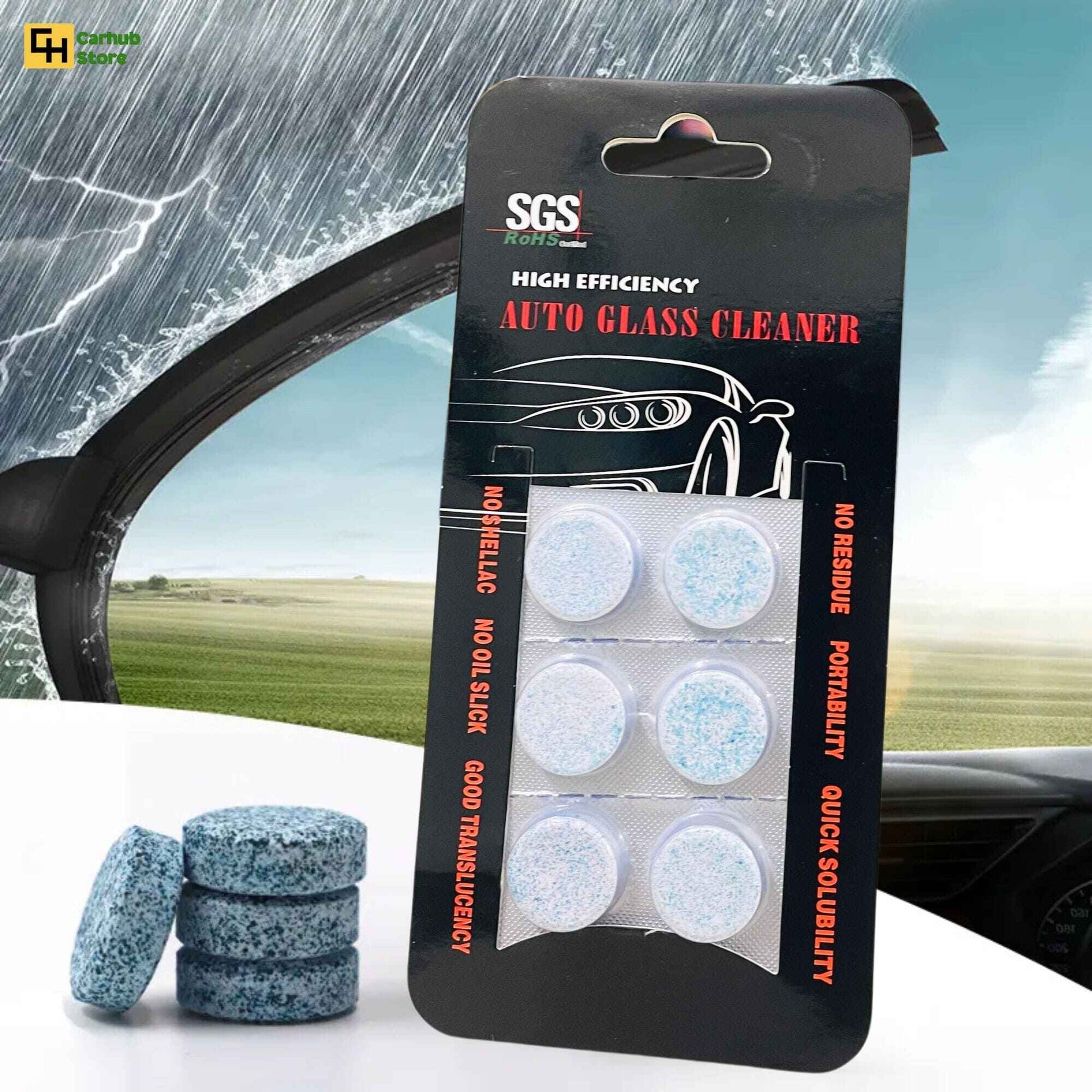 sgs auto car windshield glass cleaner tablet, washer fluid, washer tablet for car glass