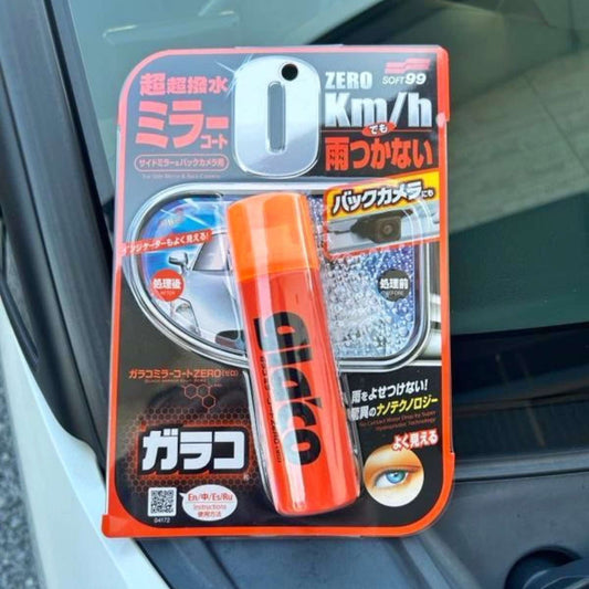 Soft99 Glaco Mirror Coat Zero exterior car mirror rain protection coating in original retail packaging