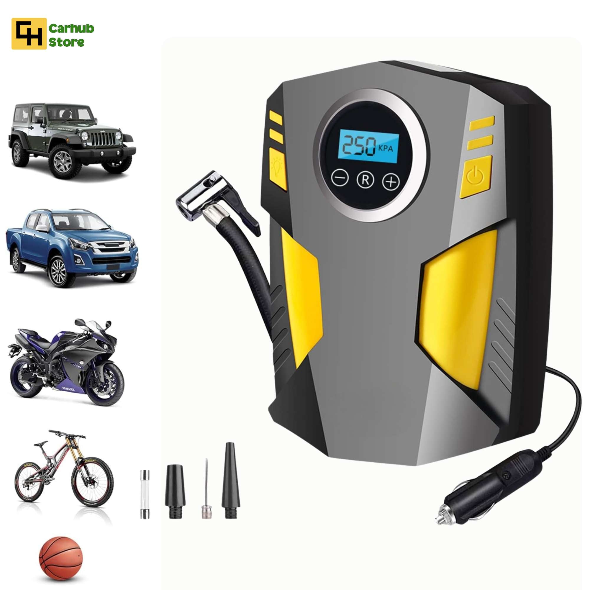Suitu 12V Heavy Duty Car Tire Inflator & Portable Air Compressor
