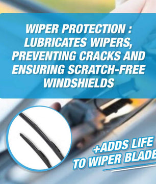 auto windshield washer fluid added wiper life, lubricate wipers, prevents and ensures scratch free windshield 