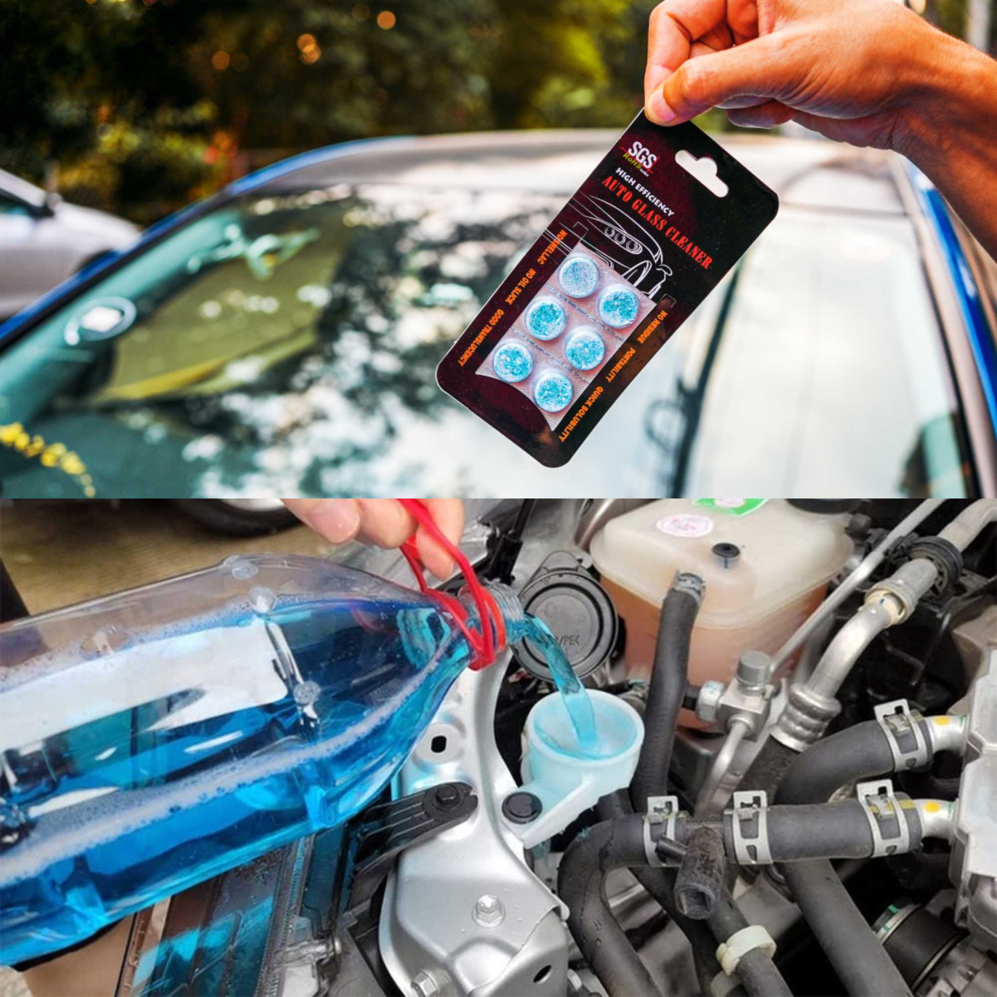 how to use auto car glass windshield washer tablet