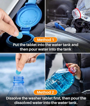 how to use auto glass cleaner tablet as windshield washer fluid