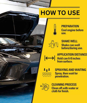 Kangaroo Engine Cleaner step-by-step usage instructions.
