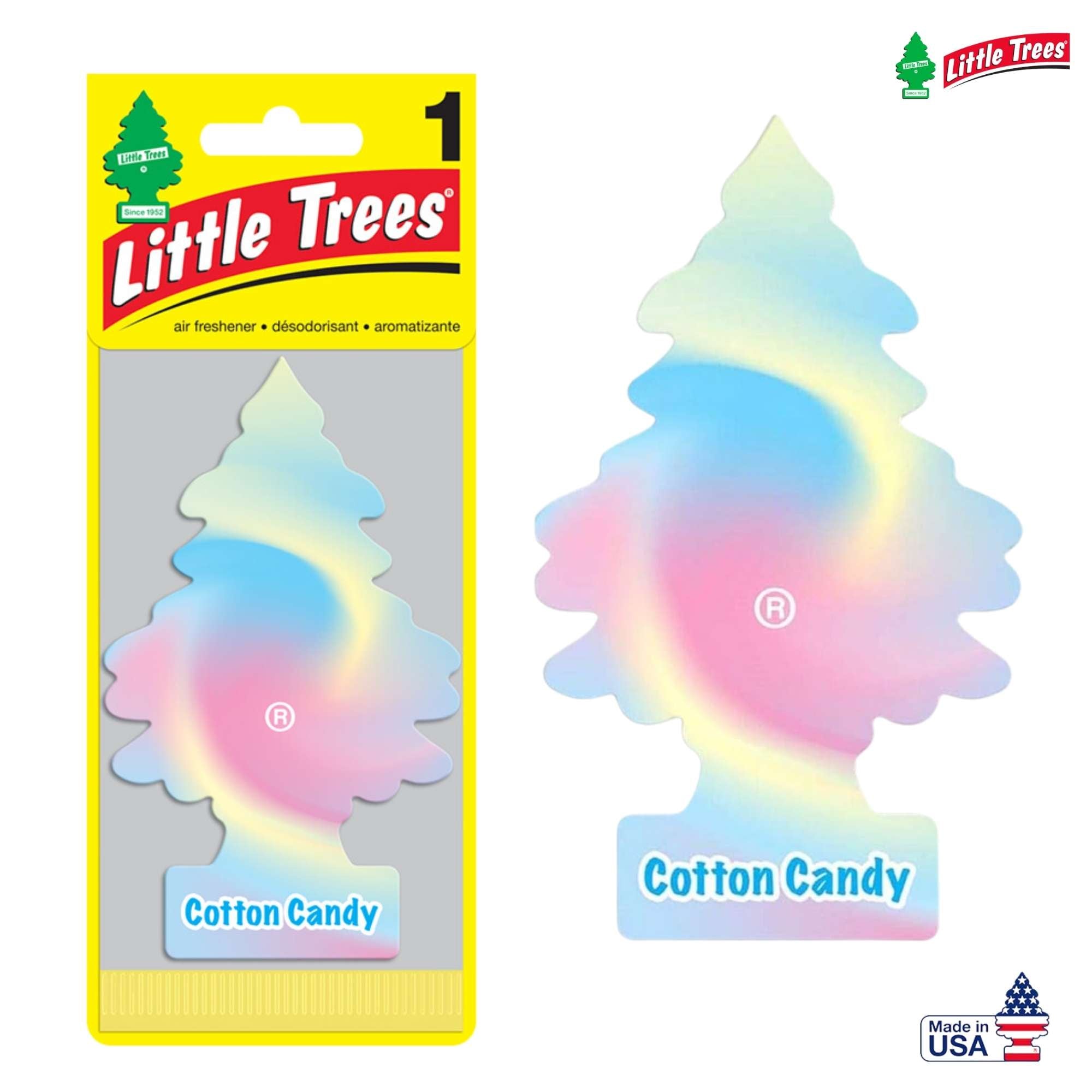 Little Tree Cotton Candy. Bring back childhood memories with this sweet blend of spun sugar, strawberry, and vanilla
