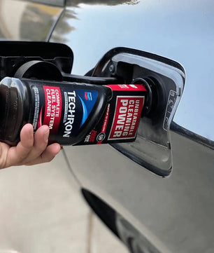 take fuel than pour the full techron bottle into the fuel tank