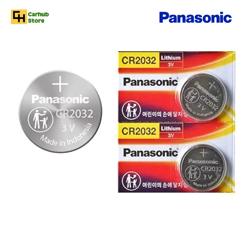 Panasonic CR2032 3V Lithium Coin Battery । Car Remote Battery । Smart Key Fob Battery Replacement for Cars and SUV's । Car Key Battery