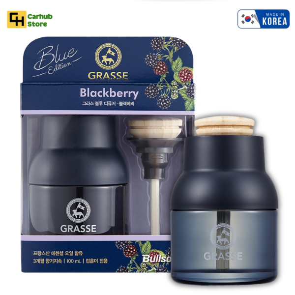 Bullsone Grasse (Blackberry) Car Perfume 110mL । Made in Korea, Luxury Car Perfume, Air Freshener & Dashboard Diffuser for Cars